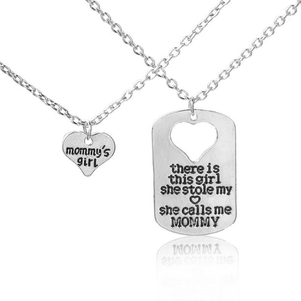 Lux Accessories Mother Daughter Mom BFF Best Friends Parent Mommy Girl  Necklac